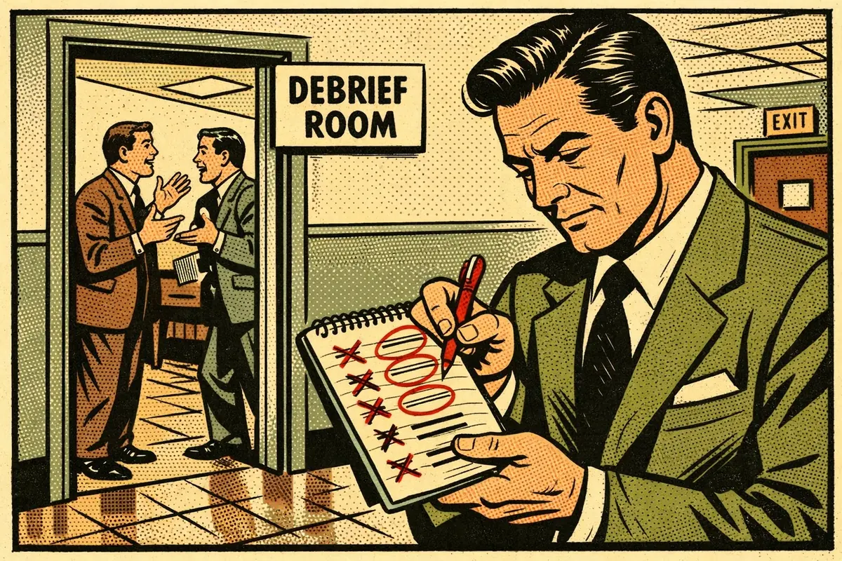 Government contractor filtering valuable evaluation feedback from irrelevant debrief information